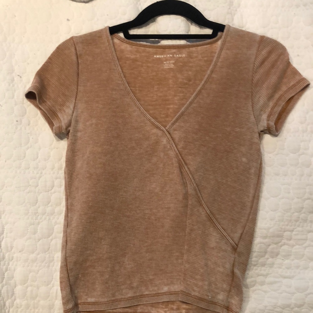 American eagle waffle print cozy top